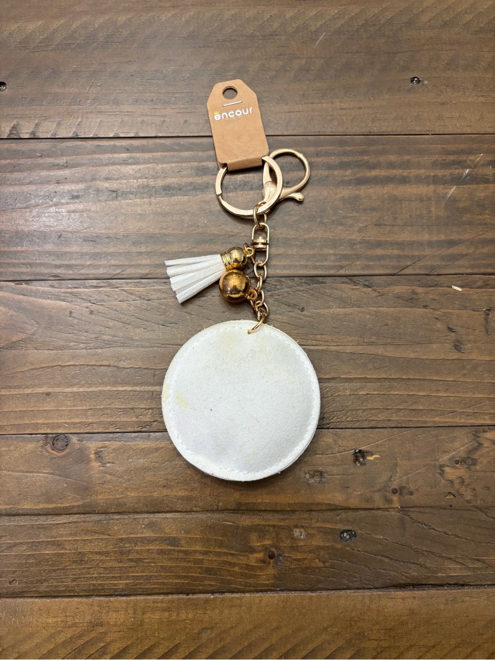 Encour Sparkly Baseball Keychain with Red Stitching - Picture 2 of 3